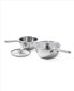 Фото #1 товара Mira Tri-Ply Stainless Steel 2 Piece Covered Chef's Pan Set