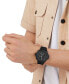 Men's Chronograph Black Silicone Strap Watch 46mm