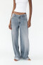 RELAXED FIT FOLD-UP LOW-RISE JEANS