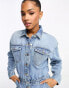 Фото #3 товара Miss Selfridge denim boiler suit in blue wash