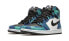 Кроссовки Nike Air Jordan 1 Retro High Tie Dye (W) (Белый, Голубой, Синий)
