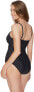 Фото #2 товара Athena 263939 Women's High Neck Braided Black One Piece Swimsuit Size M