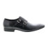 Фото #1 товара Carrucci Perforated Double Monk Strap KS308-06 Mens Black Oxford Shoes 8.5