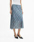 ფოტო #1 პროდუქტის Women's Midi Satin Skirt