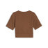 Puma Dare To Muted Motion Crew Neck Short Sleeve T-Shirt Womens Brown Casual Top