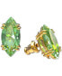 ფოტო #1 პროდუქტის Gold-Tone Green Kite-Cut Crystal Stud Earrings