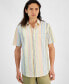 Фото #1 товара Men's Cali Regular-Fit Stretch Stripe Button-Down Poplin Shirt, Created for Macy's