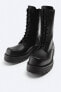 Leather lace-up knee-high boots - limited edition