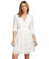 ფოტო #1 პროდუქტის Women's Sweet Talk Eyelet Mini Dress