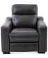 Фото #6 товара Gabrine Leather Power Recliner, Created for Macy's
