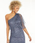 Фото #4 товара Sequined One-Shoulder Gown