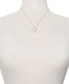 ფოტო #2 პროდუქტის Cultured Freshwater Button Pearl (4 - 6mm) & Cubic Zirconia Heart 18" Pendant Necklace in Sterling Silver