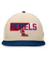 Men's Khaki Ole Miss Rebels Goalaso Snapback Hat Khaki, Navy - фото #3