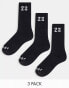 Фото #2 товара Jordan Essentials 3 pack length socks in black