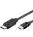 Good Connections DisplayPort - HDMI - 3m - 3 m - DisplayPort - HDMI - Male - Male - Black