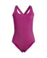 ფოტო #2 პროდუქტის Women's Long Chlorine Resistant Shine X-Back High Leg Soft Cup Tugless One Piece Swimsuit