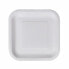 Фото #2 товара Посуда одноразовая Algon белая из картона квадратная 23 см (36 штук)