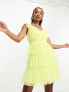 Фото #3 товара Anaya Petite cami ruffle tiered mini dress in Lime