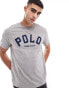 Фото #1 товара Polo Ralph Lauren varsity logo t-shirt classic oversized fit in dark grey marl