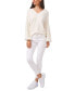 ფოტო #3 პროდუქტის Women's Rib-Knit Bubble Sleeve Long Sleeve Sweater