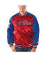 ფოტო #1 პროდუქტის Men's Red, Royal Philadelphia Phillies Varsity Satin Full-Snap Jacket