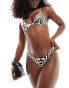 Free Society high leg bikini bottom zebra multi weiß, DE 36 - фото #1