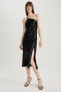 Фото #1 товара Платье MIDI черного цвета с вырезом Для одного плеча от defacto