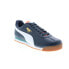 Фото #3 товара Puma Roma Basic + 36957137 Mens Blue Leather Lifestyle Sneakers Shoes
