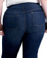 Фото #6 товара Plus Size Pull-On Flare-Leg Denim Jeans, Created for Macy's
