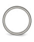 ფოტო #2 პროდუქტის Titanium Brushed Sterling Silver Inlay Grooved Band Ring
