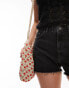 Фото #6 товара Topshop Hourglass denim a-line mom short in washed black