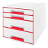 Фото #1 товара LEITZ Wow Desk Cube 4 Drawers 2 Large and 2 Small Buc Drawers