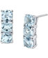 Фото #1 товара Aquamarine Vertical Stud Earrings (3-5/8 ct. t.w.) in Sterling Silver