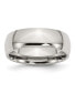 ფოტო #1 პროდუქტის Stainless Steel Polished 7mm Half Round Band Ring