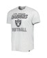 Фото #2 товара Men's Heathered Gray Distressed Las Vegas Raiders Dozer Franklin Lightweight T-shirt