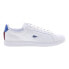 Фото #2 товара Lacoste Carnaby Pro 124 2 SMA Mens White Leather Lifestyle Sneakers Shoes