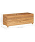 Фото #3 товара Raised Bed 39.4"x15.7"x15" Recycled Teak Wood and Steel