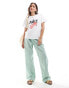 Фото #1 товара Cotton On boxer style pyjama trousers in green stripe