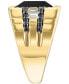 ფოტო #4 პროდუქტის EFFY® Men's Onyx & Diamond Ring (3/4 ct. t.w.) in 14k Gold