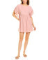 Emmie Rose Ruffle Mini Dress Women's Pink S