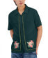Фото #1 товара Men's Linen Embroidered Floral Shirt