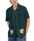 ფოტო #1 პროდუქტის Men's Linen Embroidered Floral Shirt