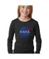ფოტო #1 პროდუქტის Big Girl's Word Art Long Sleeve T-Shirt - NASA's Most Notable Missions