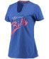 Фото #3 товара Women's Royal Buffalo Bills Riley V-Neck T-shirt