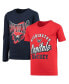 Фото #2 товара Big Boys Red, Navy Washington Capitals Two-Man Advantage T-shirt Combo Set