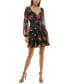 Фото #1 товара Juniors' Floral-Print Chiffon Mini Dress