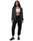 ფოტო #4 პროდუქტის Women's Classic Washed Zip-Through Hoodie Sweater