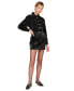 Фото #1 товара Women's Faux-Leather Carpenter Mini Dress