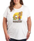 ფოტო #1 პროდუქტის Trendy Plus Size Peanuts Snoopy & Franklin Western Cowboy Howdy Graphic T-shirt