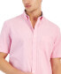 Фото #3 товара Men's Short Sleeve Button-Down Oxford Shirt, Created for Macy's